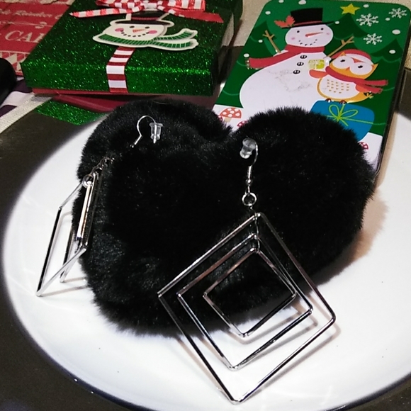 🌞NEW SILVER PLATED GEOMETRIC TIERED💎SHAPE EARRIN - Picture 3 of 5